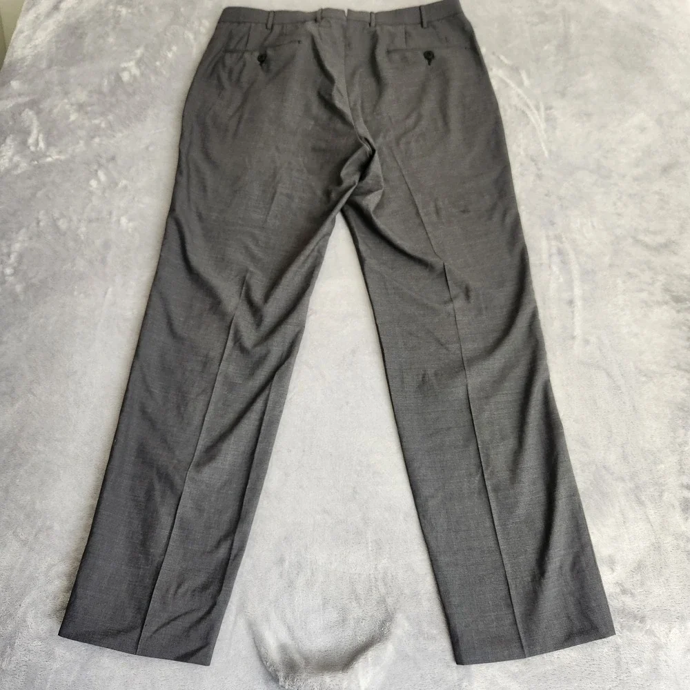 New CURRENT Zegna Gray Wool 5-Pocket Flat Front Flaws Pants Grey 34 X 31 Slacks